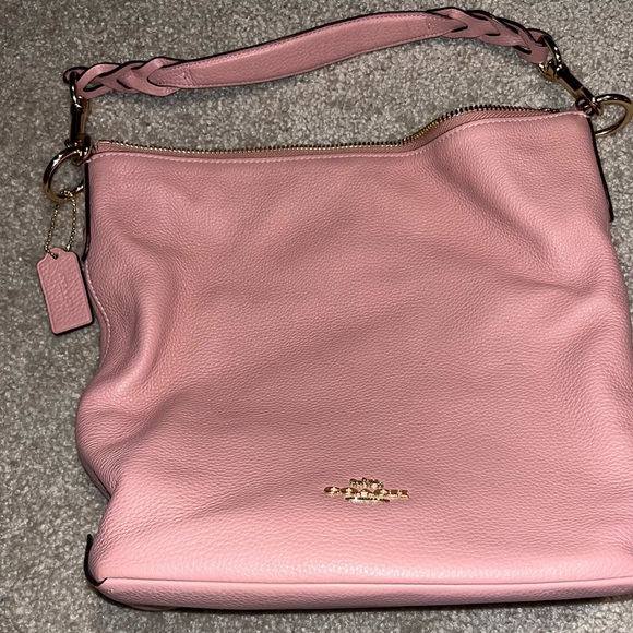 Coach Handbags - COACH Abby Pink Leather Large Shoulder Bag  EUC